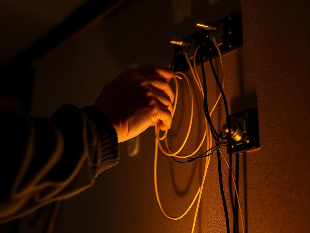 Instalação elétrica de fiação em parede residencial em Aracaju